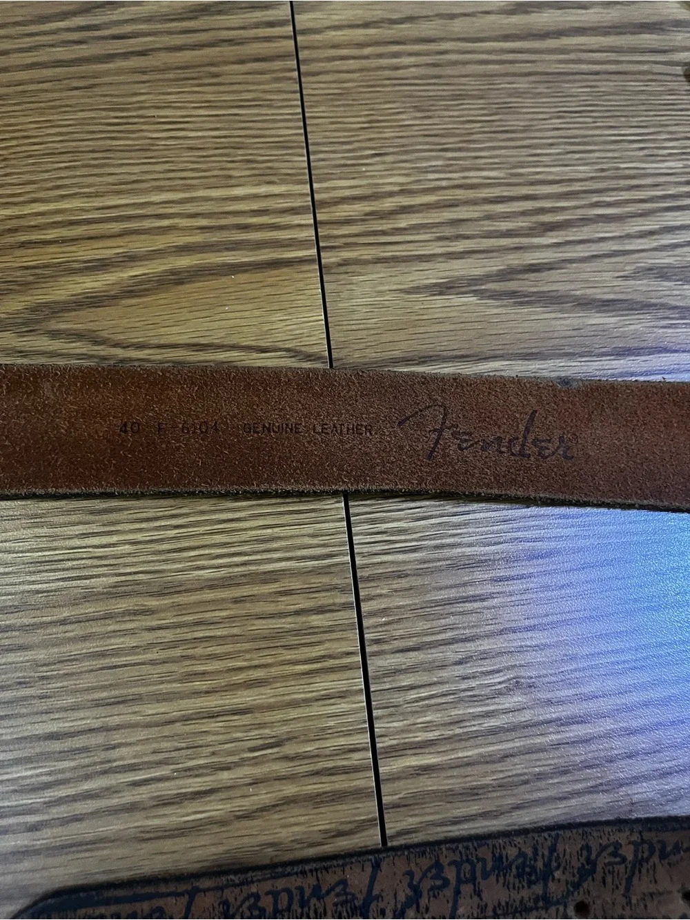 Fender Men's Brown Patterned Leather Belt Size 40